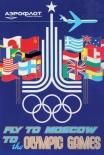 Открытка Aeroflot: Fly to Moscow to the Olympic Games, 1979